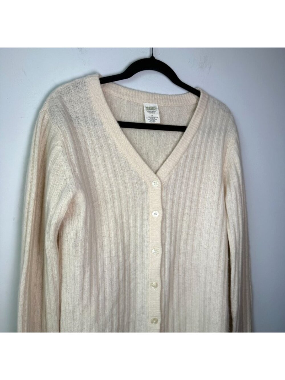 Old Navy Vintage Cardigan Lambswool Angora Blend Size M Y2K Gilmore Girls Fall - Picture 6 of 7